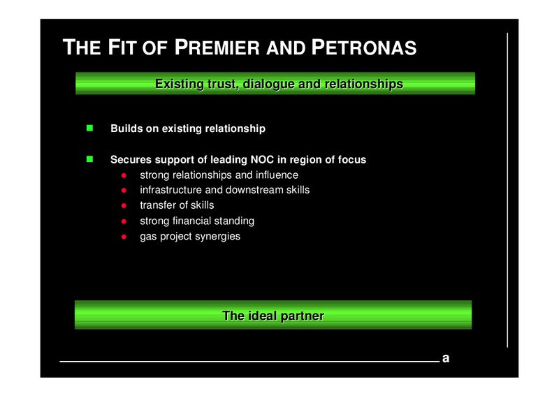 INVESTOR PRESENTATION – Premier Oil – slide 9