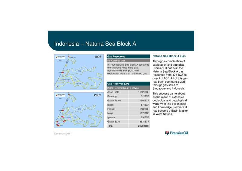 ASIA EXPLORATION – Premier Oil – slide 14