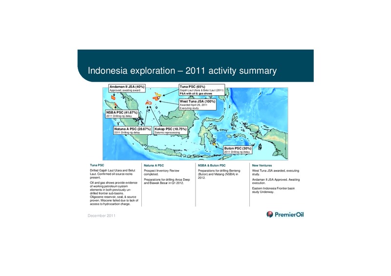 ASIA EXPLORATION – Premier Oil – slide 26