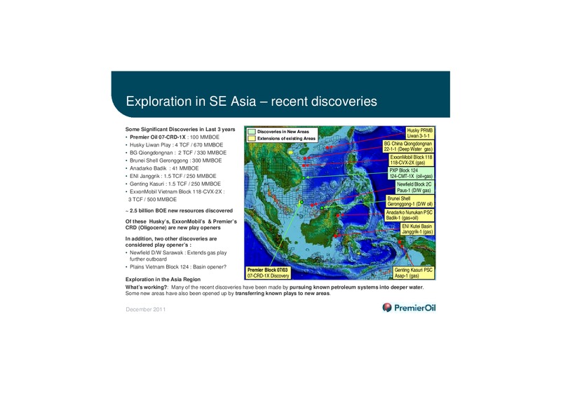ASIA EXPLORATION – Premier Oil – slide 31