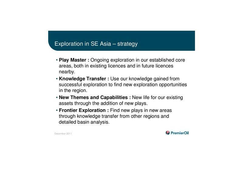 ASIA EXPLORATION – Premier Oil – slide 37