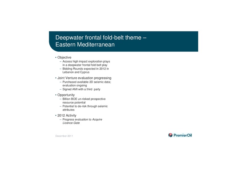MEAP AND ENB EXPLORATION – Premier Oil – slide 7