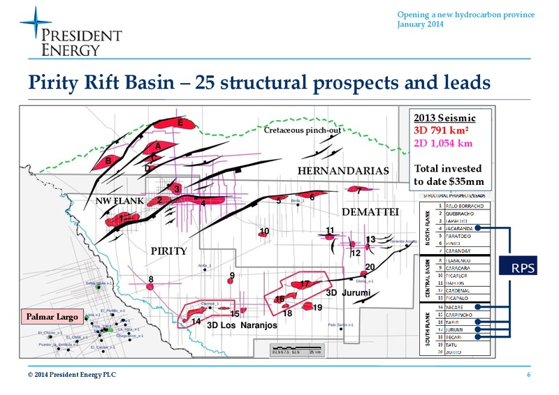 2014 Paraguayan Chaco drilling campaign – President Energy Plc – slide 5