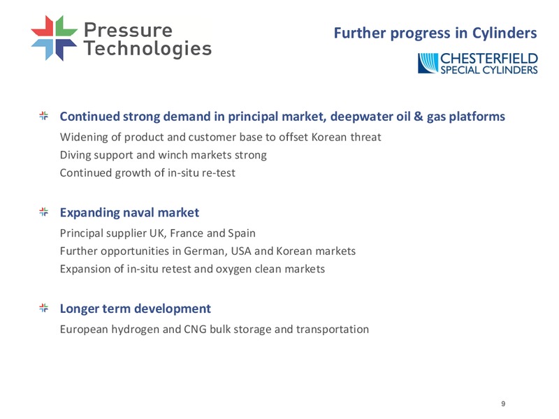 INTERIM RESULTS 2013 – PRESSURE TECHNOLOGIES – slide 9