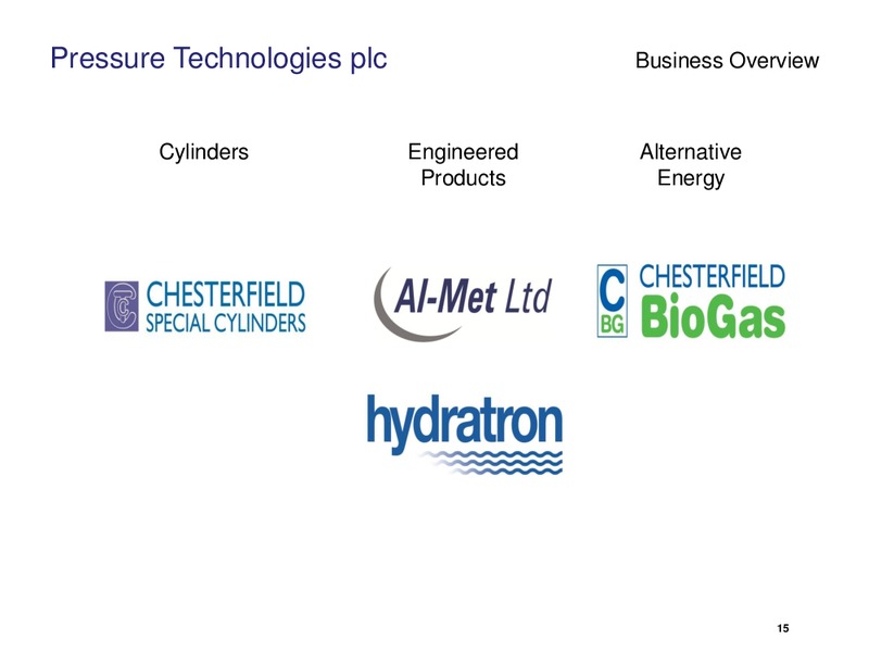 H1 2012 EARNINGS CALL – PRESSURE TECHNOLOGIES – slide 15