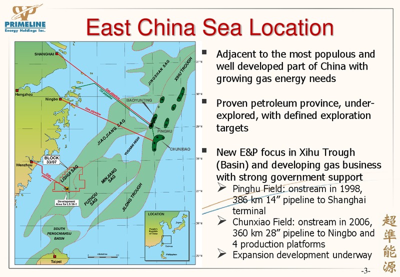 CORPORATE PRESENTATION – Primeline Energy Holdings – slide 3