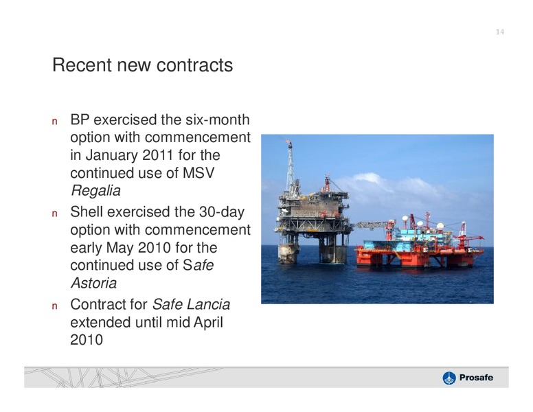 Q4 2009 EARNINGS CALL – Prosafe Se – slide 13