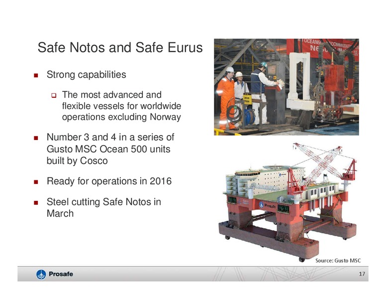 Q1 2014 EARNINGS CALL – Prosafe Se – slide 16