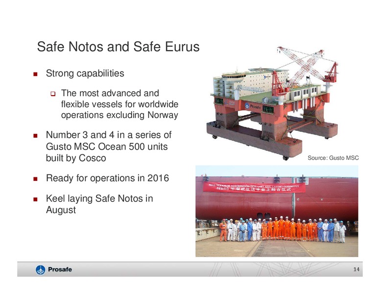 Q2 2014 results – Prosafe Se – slide 13
