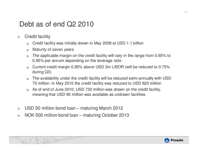 Q2 2010 EARNINGS CALL – Prosafe Se – slide 27