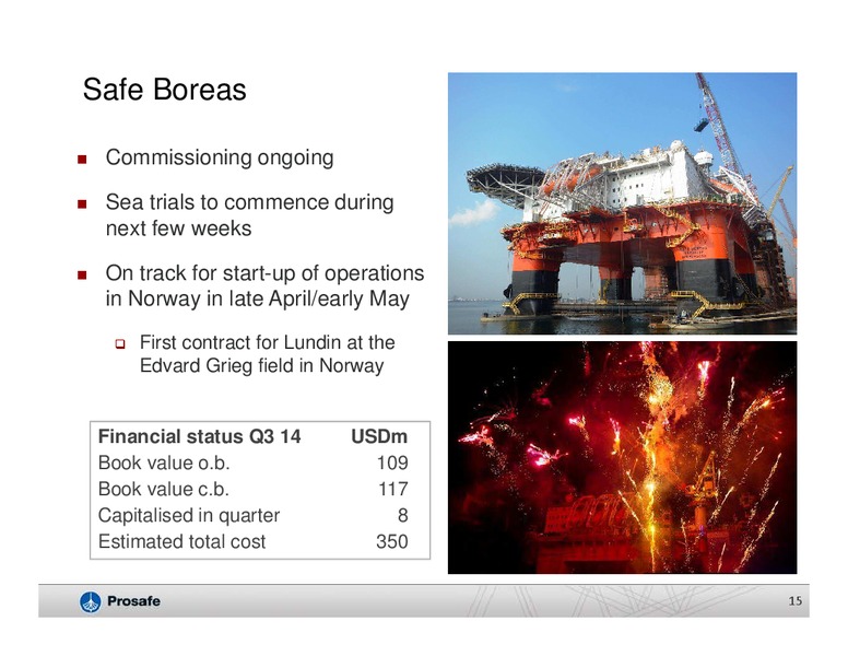 Q3 2014 RESULTS – Prosafe Se – slide 14