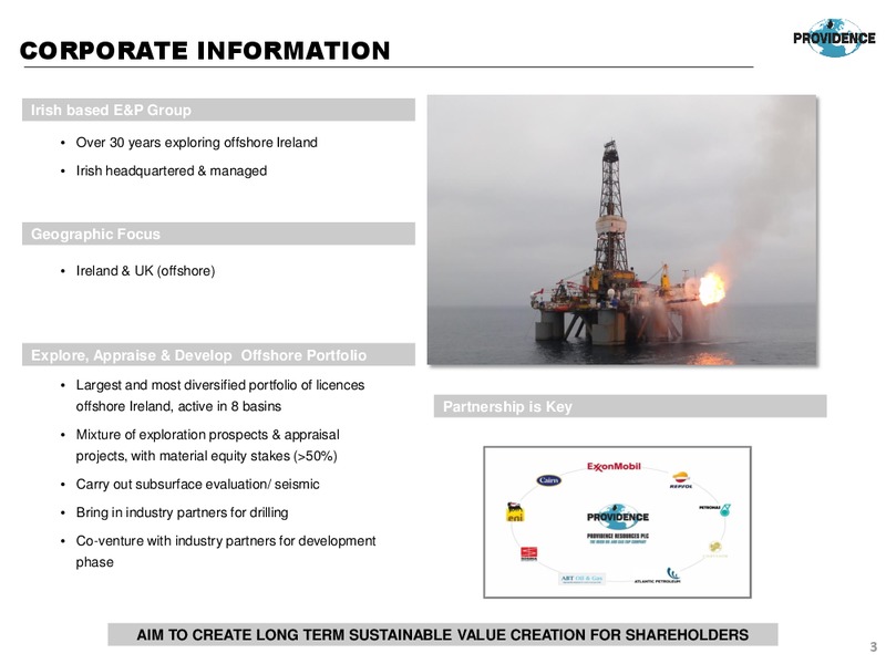 Corporate Presentation – Providence Resources, Inc. – slide 2