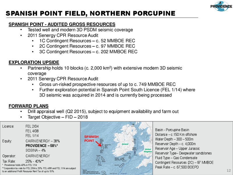 Corporate Presentation – Providence Resources, Inc. – slide 11
