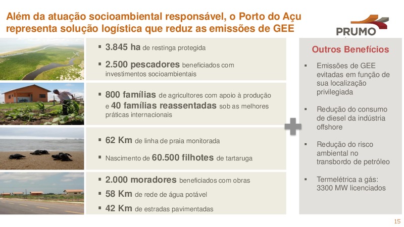 APRESENTAO CORPORATIVA – Prumo Global Logistics – slide 15