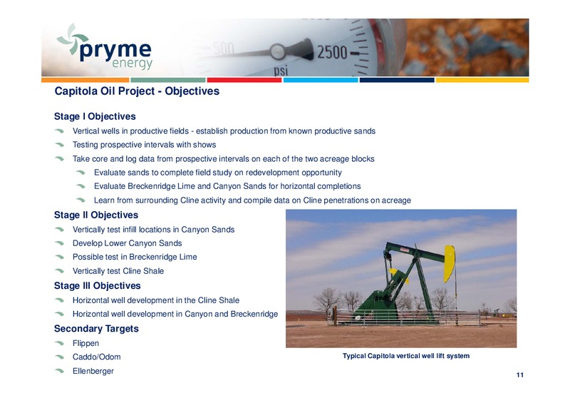 AGM – Pryme Energy Limited – slide 10