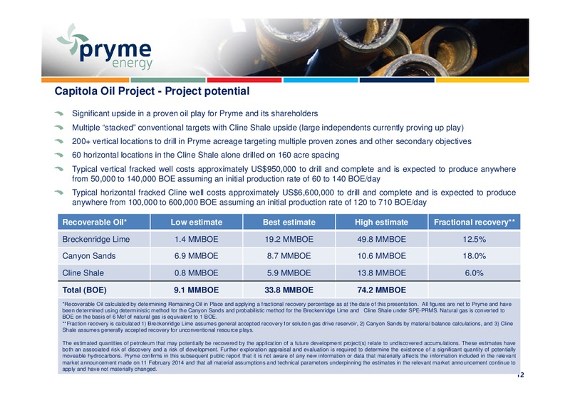 AGM – Pryme Energy Limited – slide 11