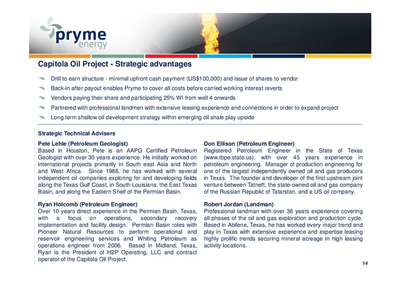 AGM – Pryme Energy Limited – slide 13