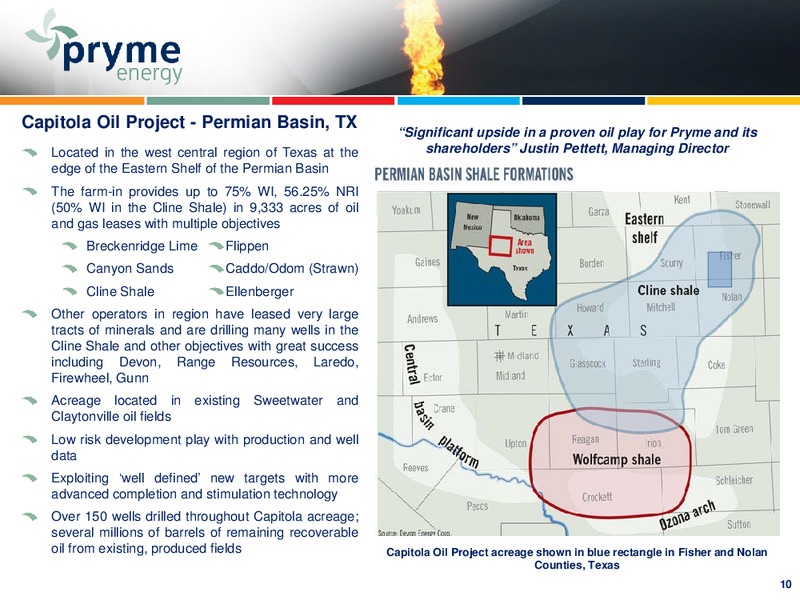 INVESTOR PRESENTATION – Pryme Energy Limited – slide 9