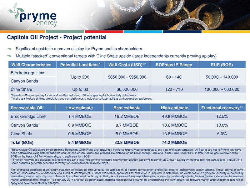 INVESTOR PRESENTATION – Pryme Energy Limited – slide 14