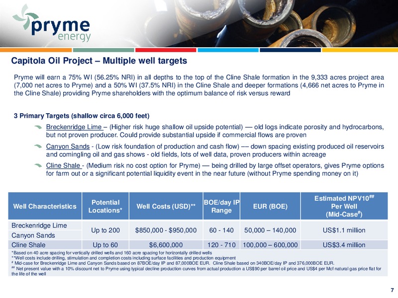 INVESTOR PRESENTATION – Pryme Energy Limited – slide 6