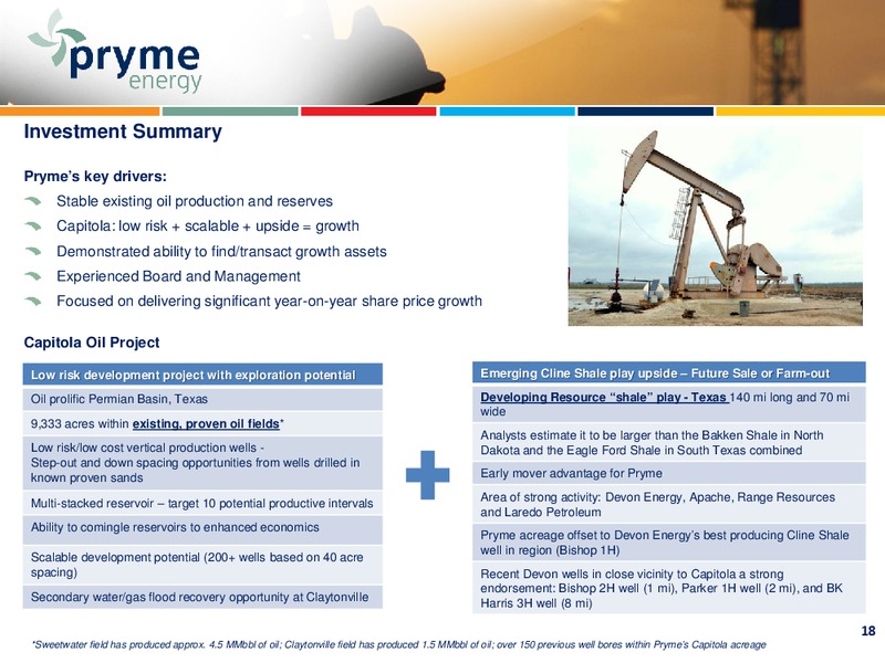 INVESTOR PRESENTATION – Pryme Energy Limited – slide 17