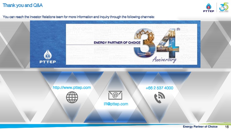 Finansia Investment Conference Bangkok – PTTEP – slide 15
