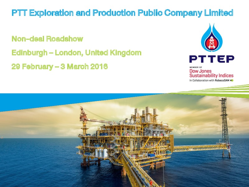 Non deal Roadshow – PTTEP – slide 1