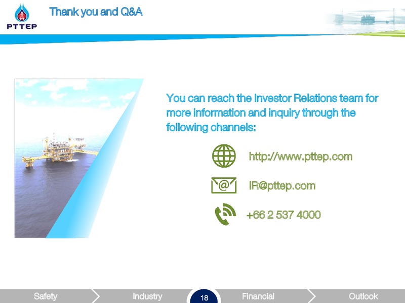 March 2016 Investor Presentation – PTTEP – slide 18