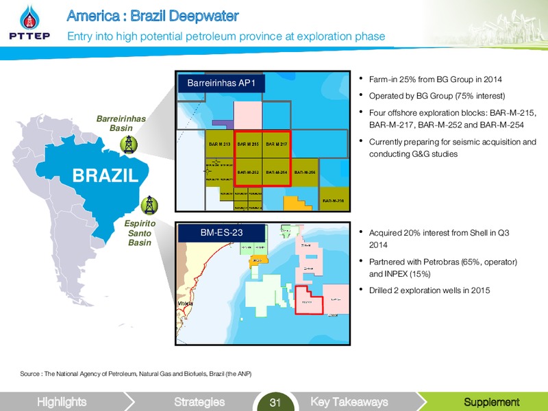 Credit Suisse Asian Investment Conference – PTTEP – slide 31