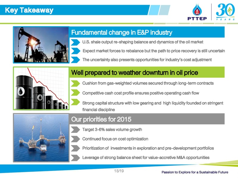 UBS LVMC Conference – PTTEP – slide 18