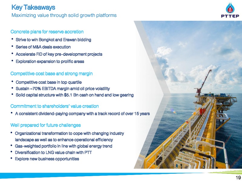 May 2018 Non Deal Roadshow Presentation – PTTEP – slide 19
