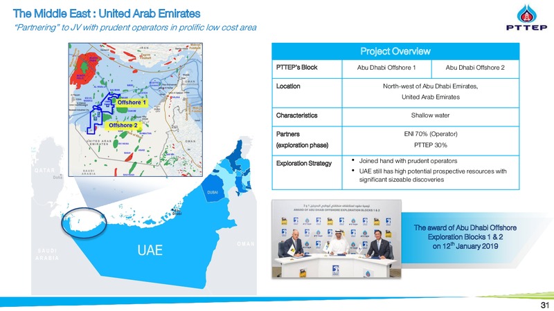 2Q 2019 Earnings Presentation – PTTEP – slide 31