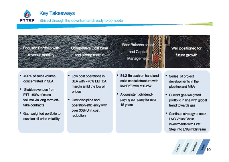Thailand Focus 2017 – PTTEP – slide 19