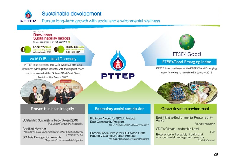 Thailand Focus 2017 – PTTEP – slide 28