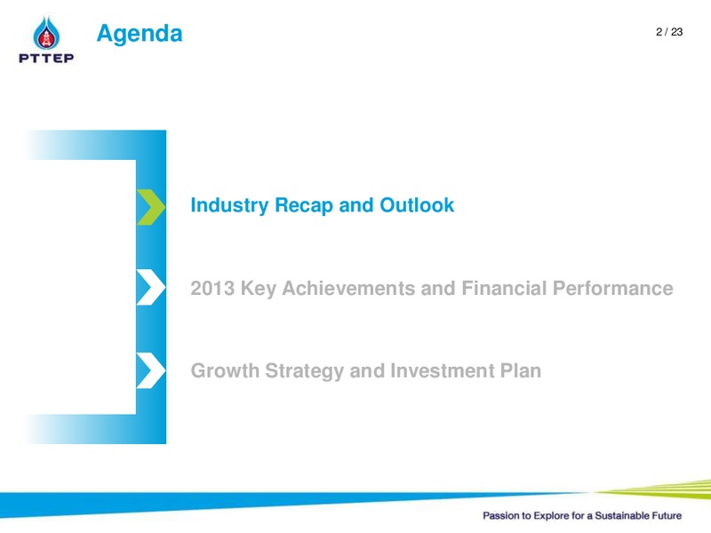 2013 Year end Analyst Meeting – PTTEP – slide 2