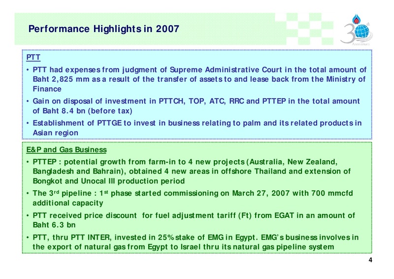 FEBRUARY 2007 INVESTOR PRESENTATION – PTTEP – slide 3