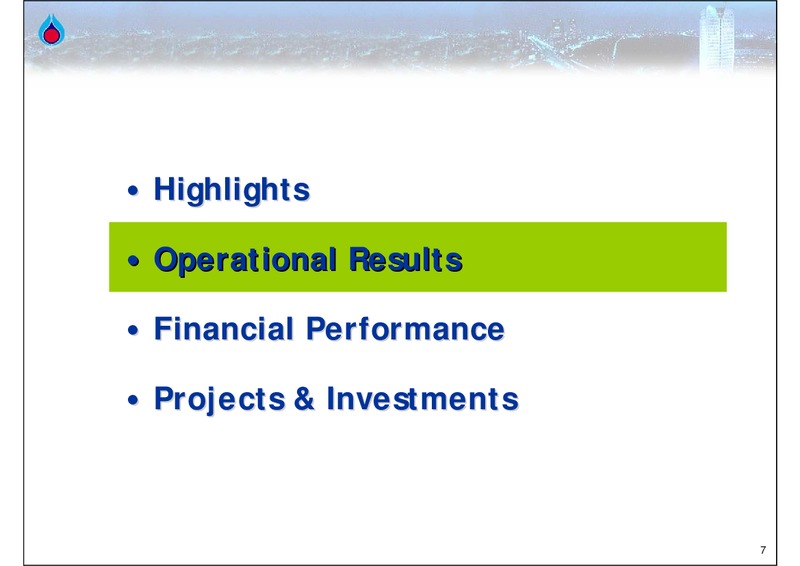 Q1 2005 EARNINGS CALL – PTTEP – slide 6