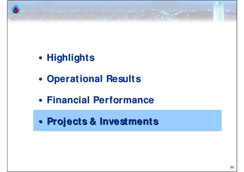 Q1 2005 EARNINGS CALL – PTTEP – slide 19