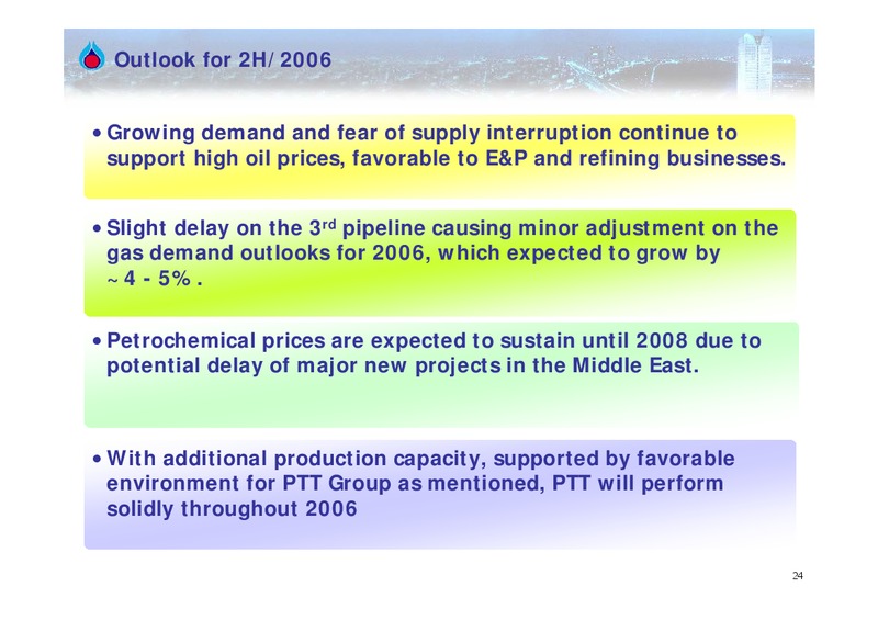 Q2 2006 ANALYST MEETING – PTTEP – slide 23