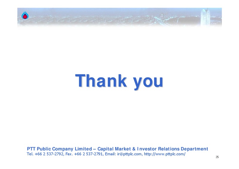 Q3 2006 ANALYST MEETING – PTTEP – slide 24