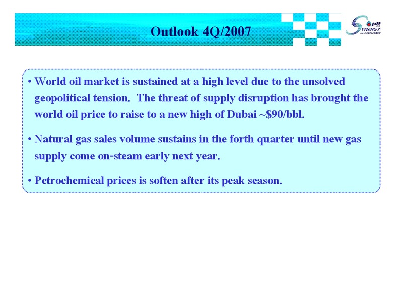 Q3 2007 ANALYST MEETING – PTTEP – slide 23