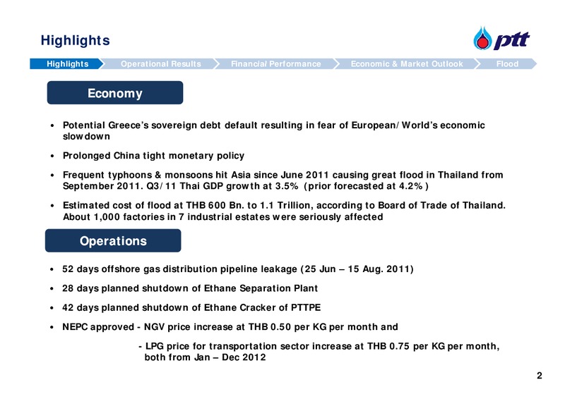 Q3 2011 ANALYST MEETING – PTT Public Company Limited – slide 3