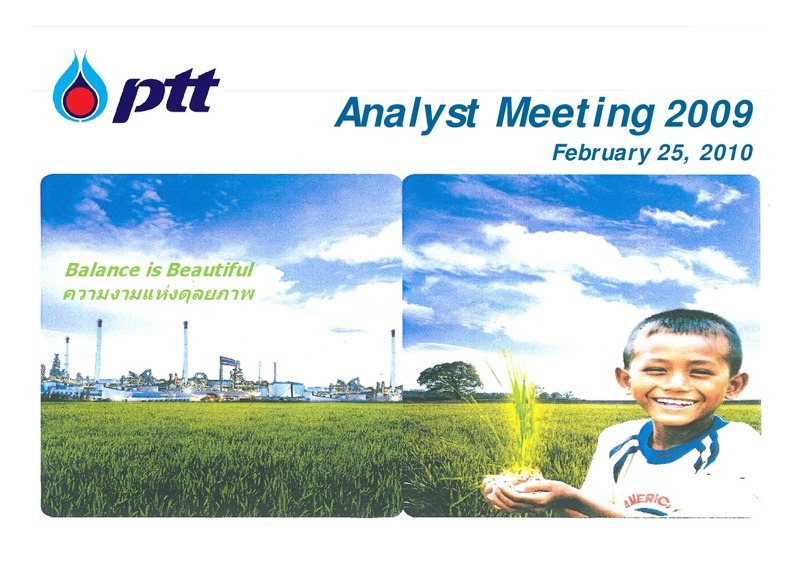 FEBRUARY 2009 ANALYST MEETING – PTT Public Company Limited – slide 1