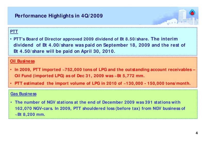 FEBRUARY 2009 ANALYST MEETING – PTT Public Company Limited – slide 3