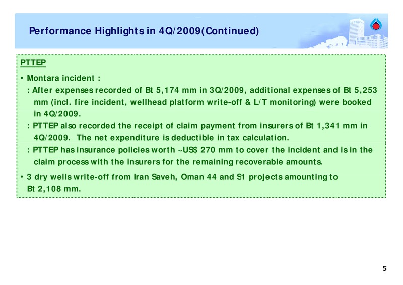 FEBRUARY 2009 ANALYST MEETING – PTT Public Company Limited – slide 4