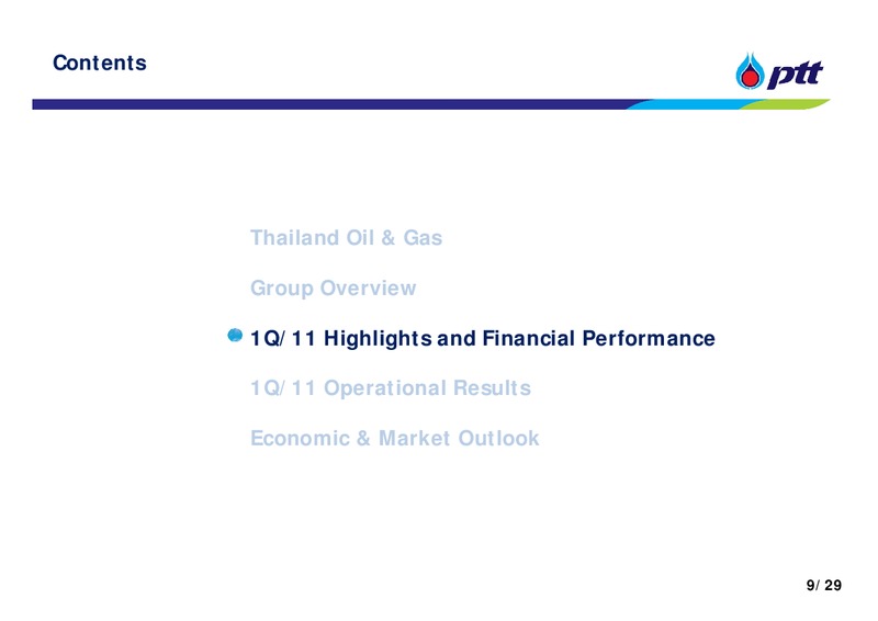 INVESTOR UPDATE – PTT Public Company Limited – slide 9