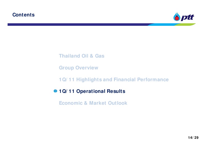 INVESTOR UPDATE – PTT Public Company Limited – slide 14