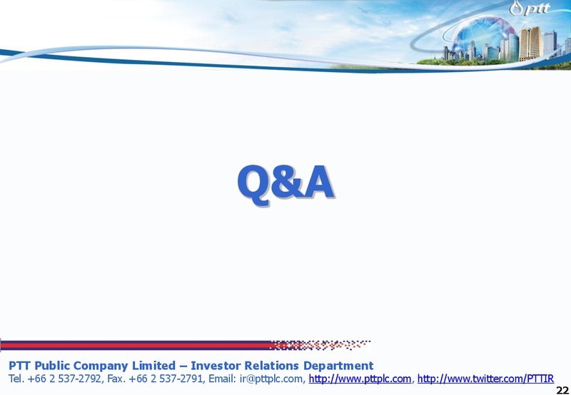 ANALYST MEETING – PTT Public Company Limited – slide 21