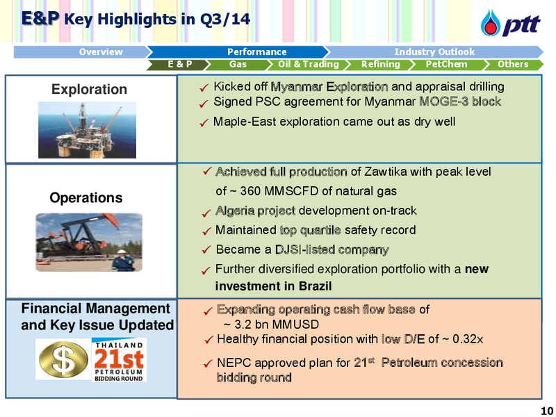 INVESTOR UPDATE – PTT Public Company Limited – slide 11