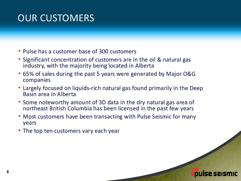 MARCH 2014 CORPORATE PRESENTATION – Pulse Seismic Inc. – slide 7